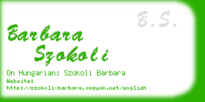 barbara szokoli business card